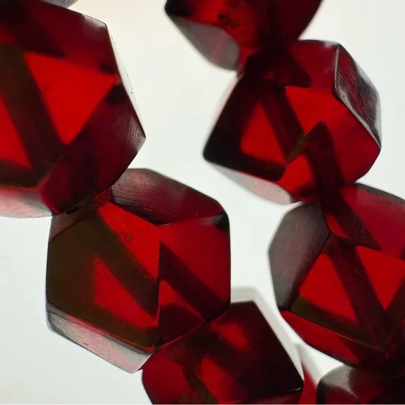 Vintage Amber Lucite Bakelite Gold filled Clasp Mid Century Modern - Picture 4 of 11